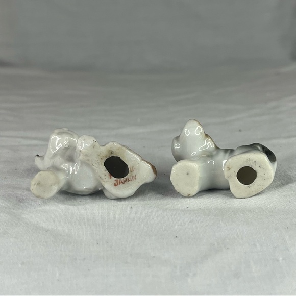 Jack Russell Terrier Puppy Dog Ceramic Mini Figurines Pair 1.5” Vintage Japan​ - Picture 4 of 5